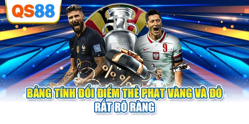 Bảng tính đổi điểm thẻ phạt vàng và đỏ rất rõ ràng