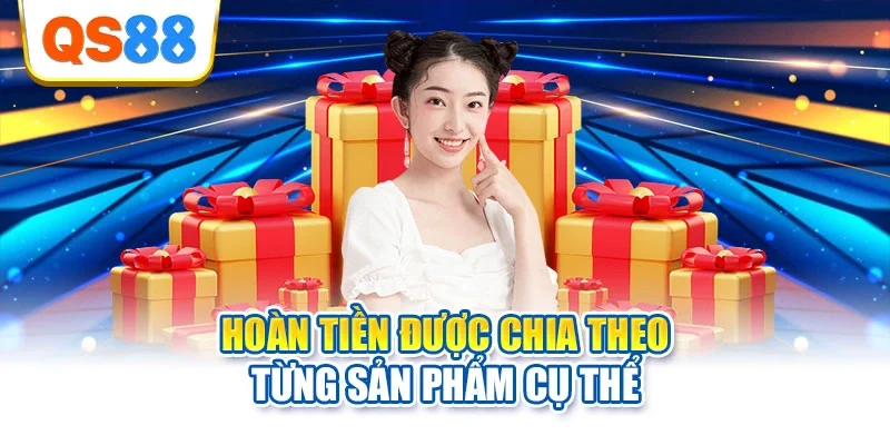 Hoàn tiền được chia theo từng sản phẩm cụ thể